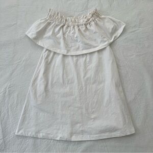 H&M White Cotton Blend Cold Shoulder Dress size 4 Boho Sundress Beach Wedding